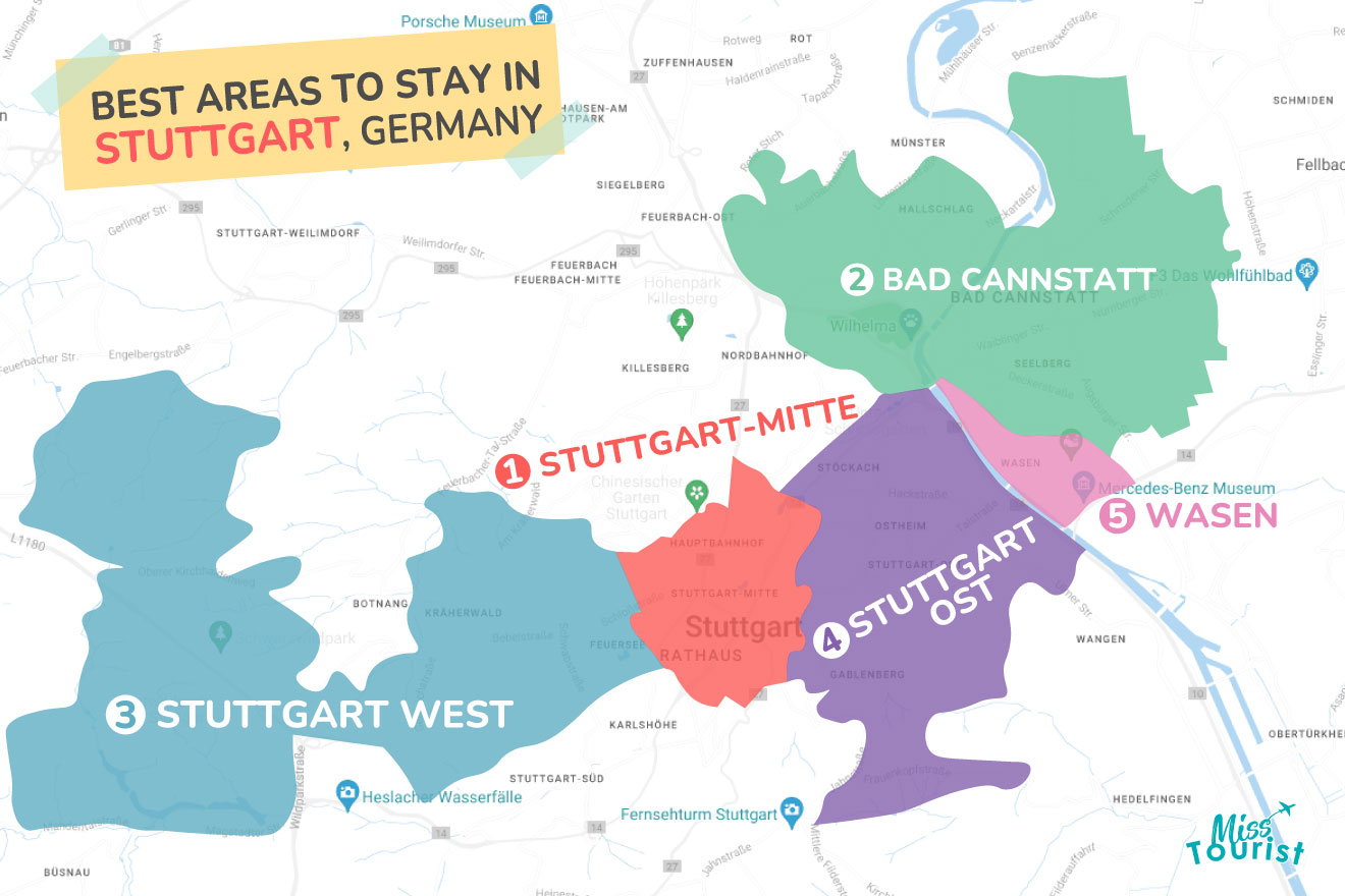 Where to stay in Stuttgart MAP